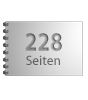 Broschüre mit Metall-Spiralbindung, Endformat DIN A6 quer, 228-seitig