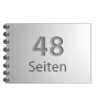 Broschüre mit Metall-Spiralbindung, Endformat DIN A6 quer, 48-seitig