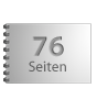 Broschüre mit Metall-Spiralbindung, Endformat DIN A6 quer, 76-seitig