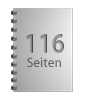 Broschüre mit Metall-Spiralbindung, Endformat DIN A7, 116-seitig