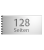 Broschüre mit Metall-Spiralbindung, Endformat DIN lang quer (210 x 105 mm), 128-seitig