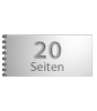 Broschüre mit Metall-Spiralbindung, Endformat DIN lang quer (210 x 105 mm), 20-seitig