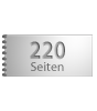 Broschüre mit Metall-Spiralbindung, Endformat DIN lang quer (210 x 105 mm), 220-seitig
