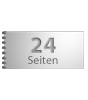 Broschüre mit Metall-Spiralbindung, Endformat DIN lang quer (210 x 105 mm), 24-seitig