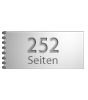 Broschüre mit Metall-Spiralbindung, Endformat DIN lang quer (210 x 105 mm), 252-seitig