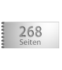 Broschüre mit Metall-Spiralbindung, Endformat DIN lang quer (210 x 105 mm), 268-seitig