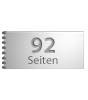 Broschüre mit Metall-Spiralbindung, Endformat DIN lang quer (210 x 105 mm), 92-seitig