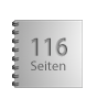 Broschüre mit Metall-Spiralbindung, Endformat Quadrat 14,8 cm x 14,8 cm, 116-seitig