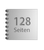Broschüre mit Metall-Spiralbindung, Endformat Quadrat 14,8 cm x 14,8 cm, 128-seitig