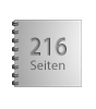 Broschüre mit Metall-Spiralbindung, Endformat Quadrat 14,8 cm x 14,8 cm, 216-seitig