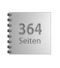 Broschüre mit Metall-Spiralbindung, Endformat Quadrat 14,8 cm x 14,8 cm, 364-seitig