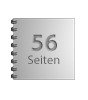 Broschüre mit Metall-Spiralbindung, Endformat Quadrat 14,8 cm x 14,8 cm, 56-seitig