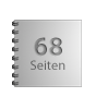 Broschüre mit Metall-Spiralbindung, Endformat Quadrat 14,8 cm x 14,8 cm, 68-seitig