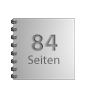 Broschüre mit Metall-Spiralbindung, Endformat Quadrat 14,8 cm x 14,8 cm, 84-seitig