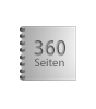 Broschüre mit Metall-Spiralbindung, Endformat Quadrat 9,8 cm x 9,8 cm, 360-seitig