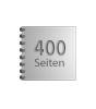 Broschüre mit Metall-Spiralbindung, Endformat Quadrat 9,8 cm x 9,8 cm, 400-seitig