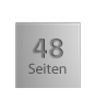 Broschüre mit PUR-Klebebindung, Endformat Quadrat 14,8 cm x 14,8 cm, 48-seitig