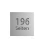 Broschüre mit PUR-Klebebindung, Endformat Quadrat 9,8 cm x 9,8 cm, 196-seitig